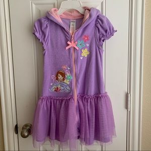 Disney towel hooded tulles dress Size 7-8